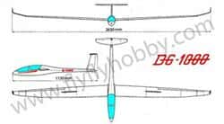 هواپیمای مدل رادیو کنترلی الکتریکی فلای فلای هابی DG-1000 glider38613thumbnail