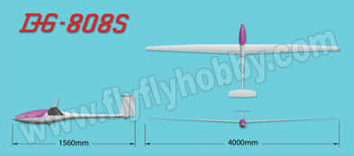هواپیمای مدل رادیو کنترلی الکتریکی فلای فلای هابی DG-808S glider38650