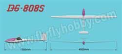 هواپیمای مدل رادیو کنترلی الکتریکی فلای فلای هابی DG-808S glider38650thumbnail