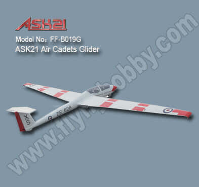 هواپیمای مدل رادیو کنترلی الکتریکی فلای فلای هابی ASK-21 Air Cadets Glider38714