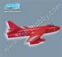 هواپیمای مدل رادیو کنترلی الکتریکی فلای فلای هابی Hawker Hunter Red