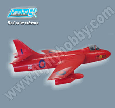 هواپیمای مدل رادیو کنترلی الکتریکی فلای فلای هابی Hawker Hunter Red38796
