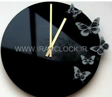 ساعت دیواری ، تبلیغاتی ، فانتزی ایران کلاک مدل پروانه49536