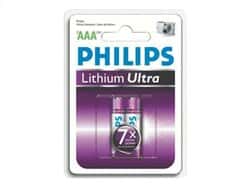 باتری نیم قلمی آلکالاین و معمولی AAA فیلیپس لیتیومی 2 تائی با عمر 7 برابر FR03LB2A71828thumbnail