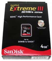 کارت حافظه  سن دیسک Extreme III SD 4GB16556thumbnail
