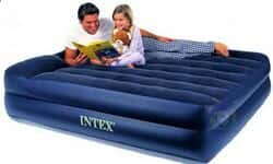 تختخواب بادی، تشک بادی اینتکس Two-tier blue deluxe air bed / 6670221845thumbnail