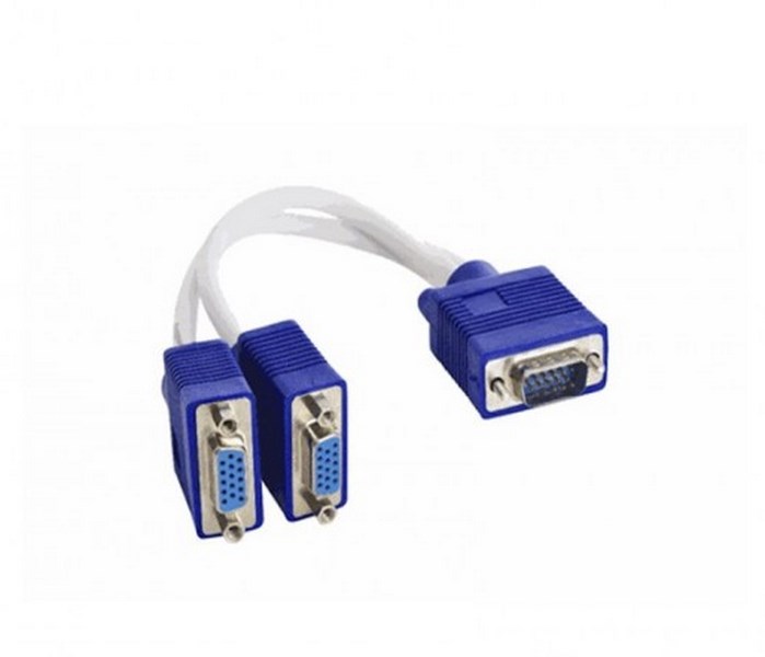 کابل RGB Cable - VGA   KAISER 1 PC to Dual 28cm204347
