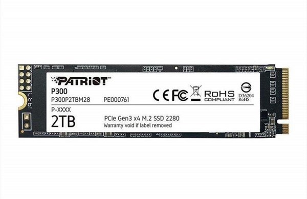 هارد SSD اینترنال پاتریوت P300 M.2 2280 PCIe Gen 3*4 2T205566